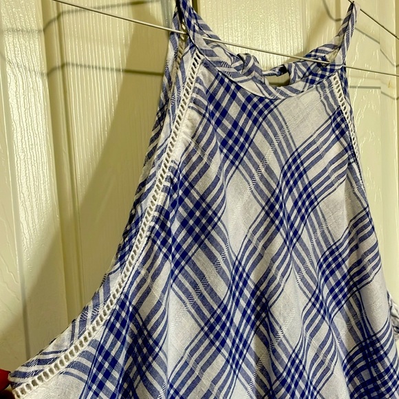 Bella Dahl Blue and White NEW w/tags A line top . Medium - Picture 2 of 8